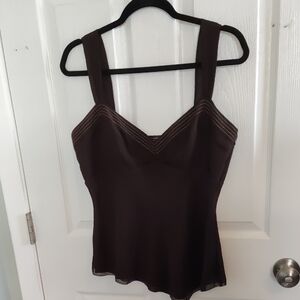 Tahari ASL Brown Camisole Top